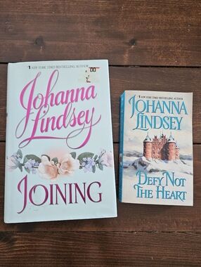 Johanna Lindsey Joining (Hardcover) & Defy Not The Heart (Paperback) Romance